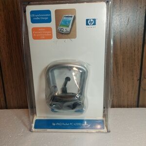 HP iPAQ H2200 Series USB Charger -cradle Silver Vintage New In Package 2003